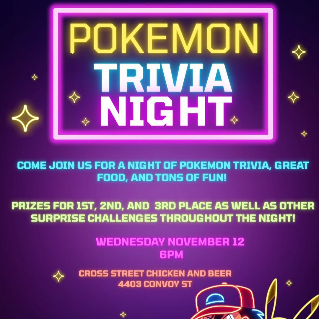 Pokémon Trivia Night San Diego
